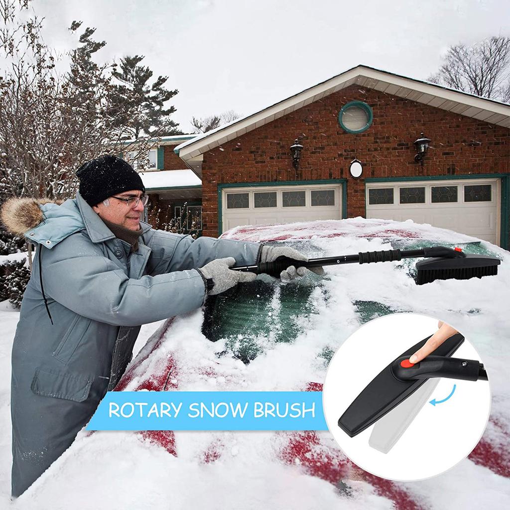 Stainless Steel Snow Shovel, Ice Remover, Detachable Car Snow Brush