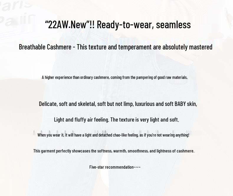 Women's Slim-Fit Ribbed Cashmere Sweater - Solid Color, High-Neck, Knitted Top for Autumn/Winter