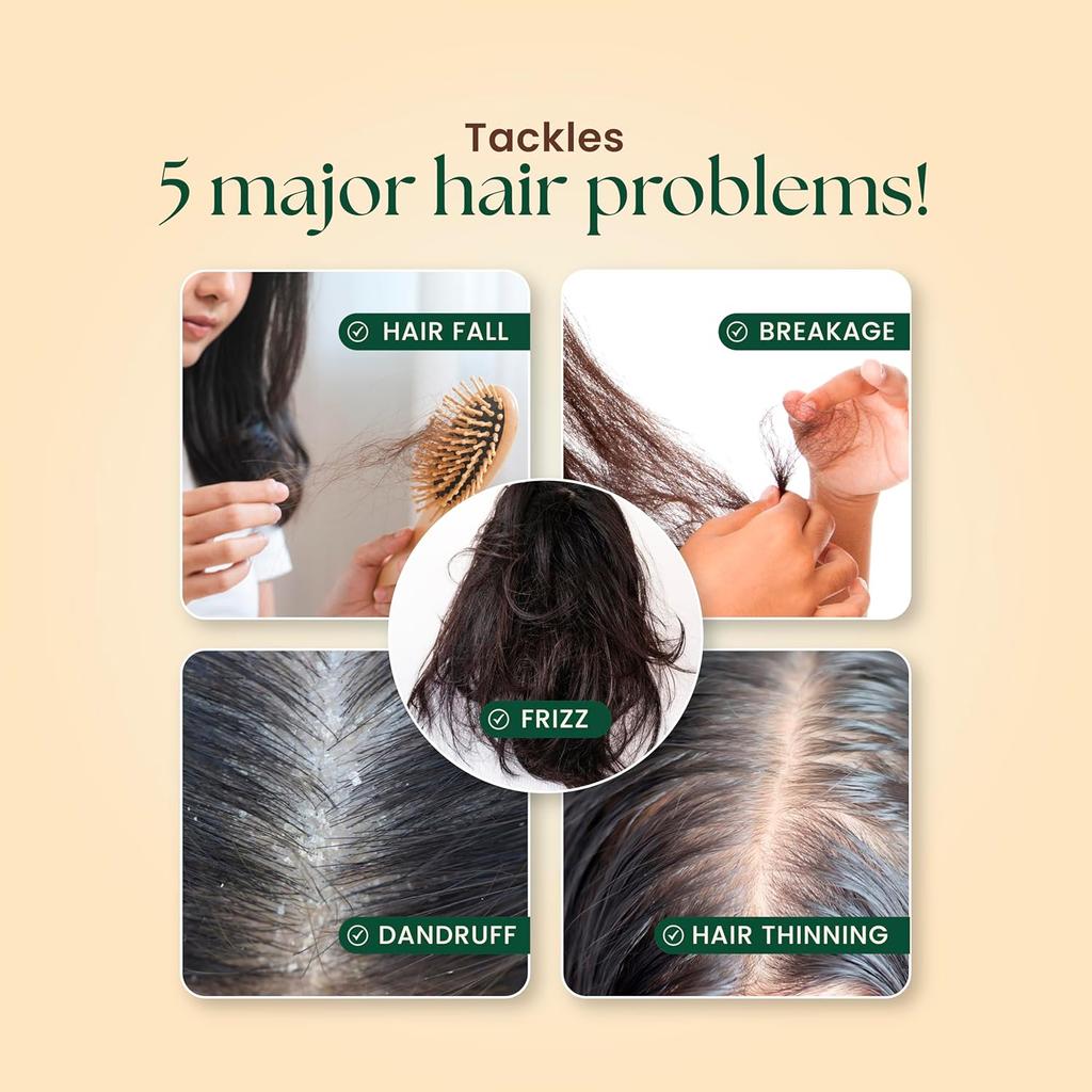 MOHA 5 In 1 Hair Oil 100 Ml Lightweight Non Sticky Daily Care Oil For Smooth Shiny Manageable Hair