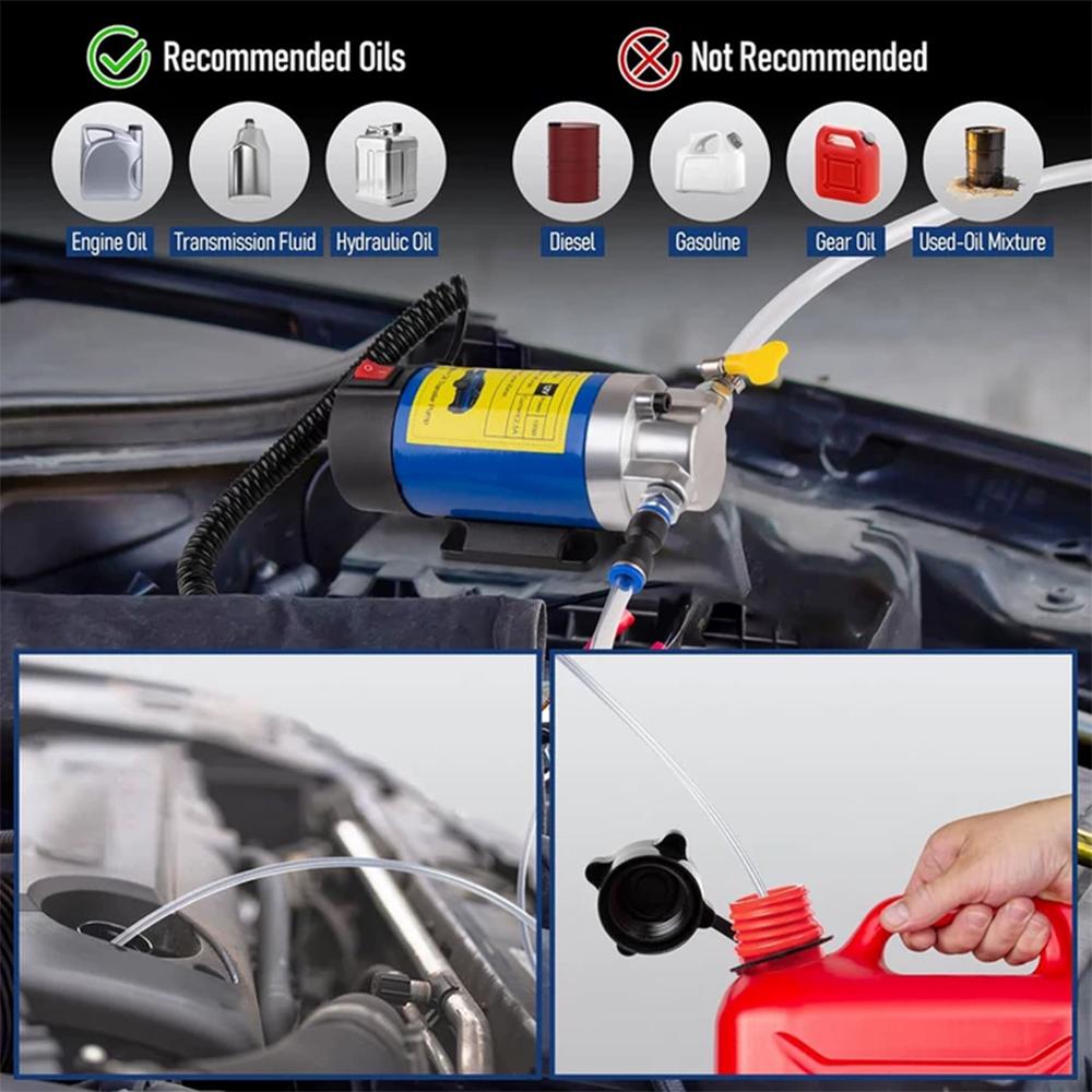 Tragbare Ölpumpe 1-4L/min 12V Flüssigkeitssauger Elektrische Kraftstoffwechselpumpe Siphonwerkzeug für Auto Motorräder Boote