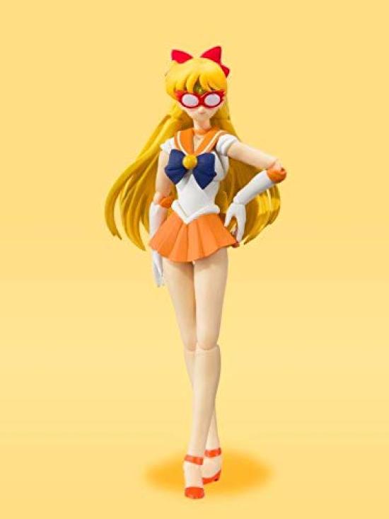 TAMASHII NATIONS Pretty Guardian Sailor Moon Sailor Venus Color 140mm ABS PVC Painted Movable Figure S.H.Figuarts -Animation Edition- Approx. &