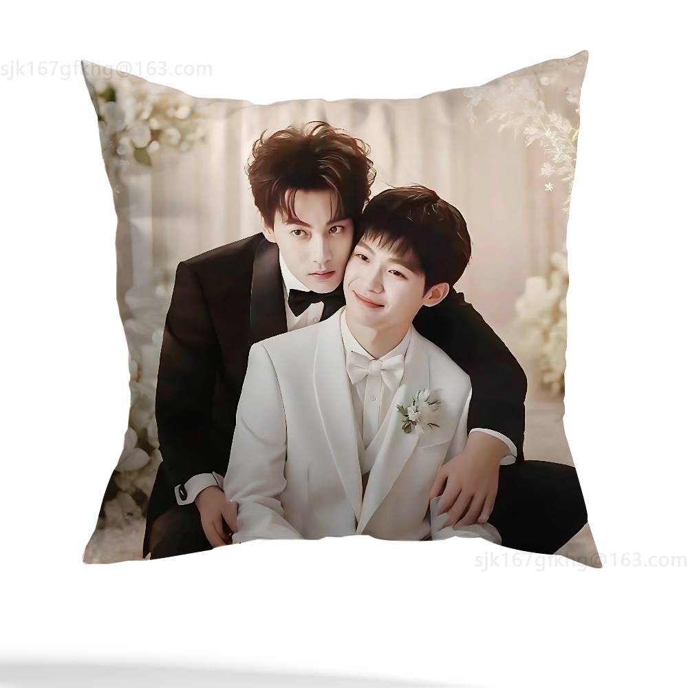 Revenged Love Pillow Case Square Double-Sided Printing Short Plush Sofa Cushion Cover Bedroom Bedside Pillow