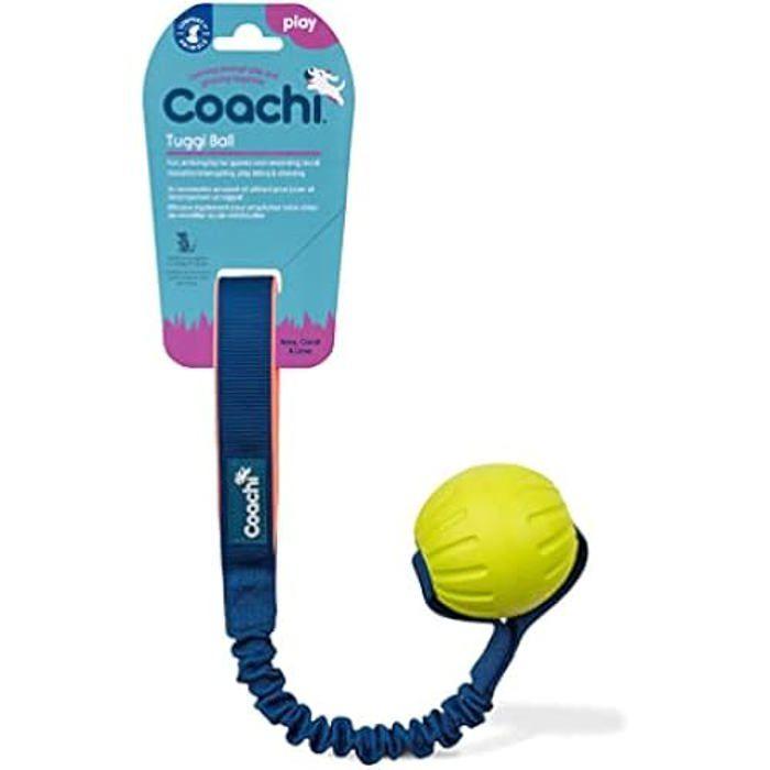 Jouet pour chien - COACHI - Tuggi Ball - Design robuste - Poignée élastique - Dressage