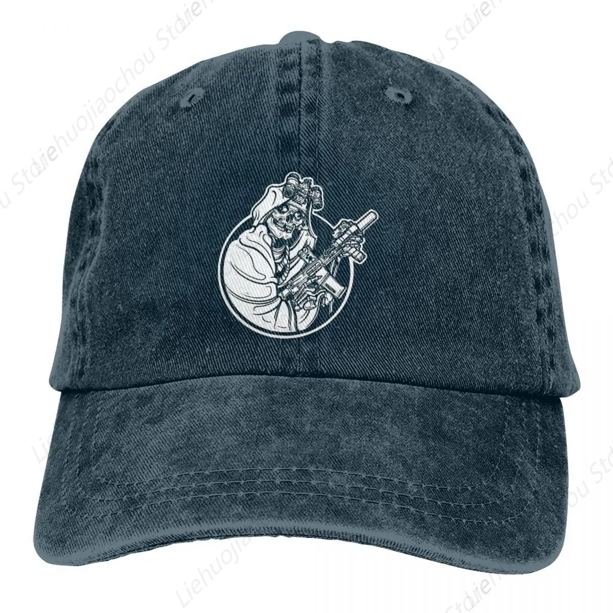 

Washed Unisex s Baseball Cap FOG Gun Skeleton Trucker Snapback Caps Dad Hat Forward Observations Group Golf Hats Adjustable