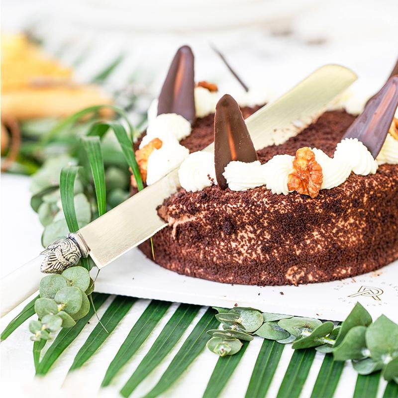 Retro Carving Pearl Cake Knife Stainless Steel Spade Vintage Resin Handle Wedding Cutlery Dessert Tableware Photographic Props