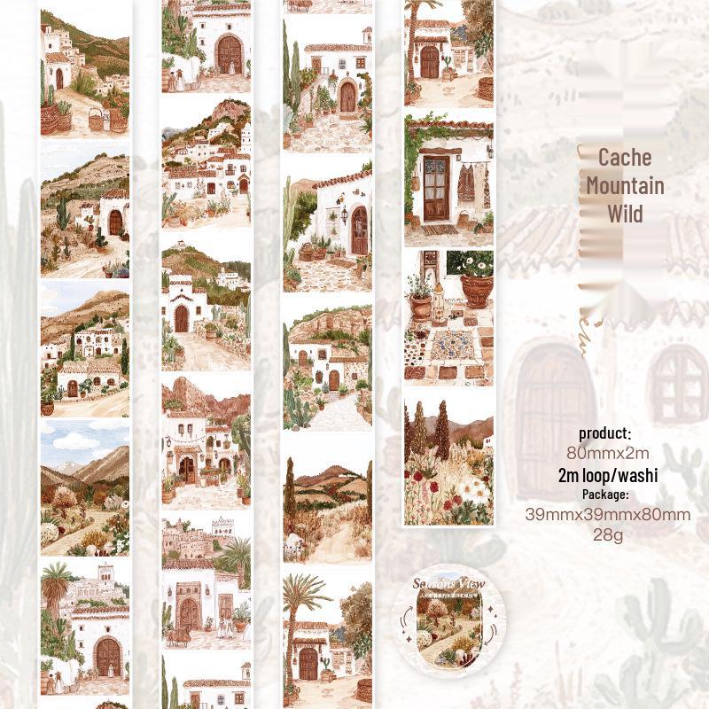 Twilight Washi Tape: Morning & Evening Scenery Series – 6 Styles for Journals & Collages