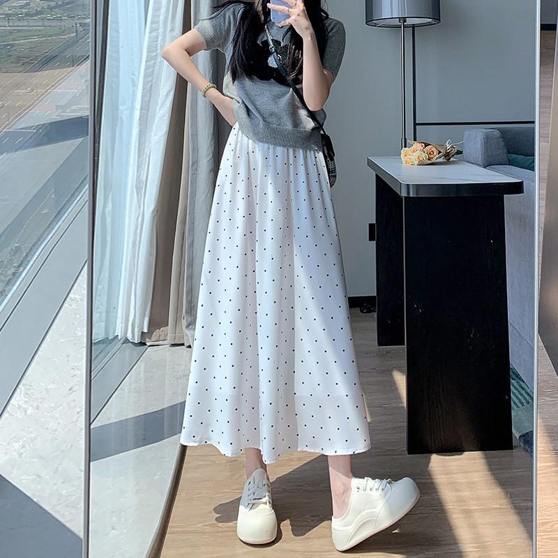 Bust Skirt Women's Summertime New A-shaped Thin Medium and Long Skirt French Small Umbrella Skirt