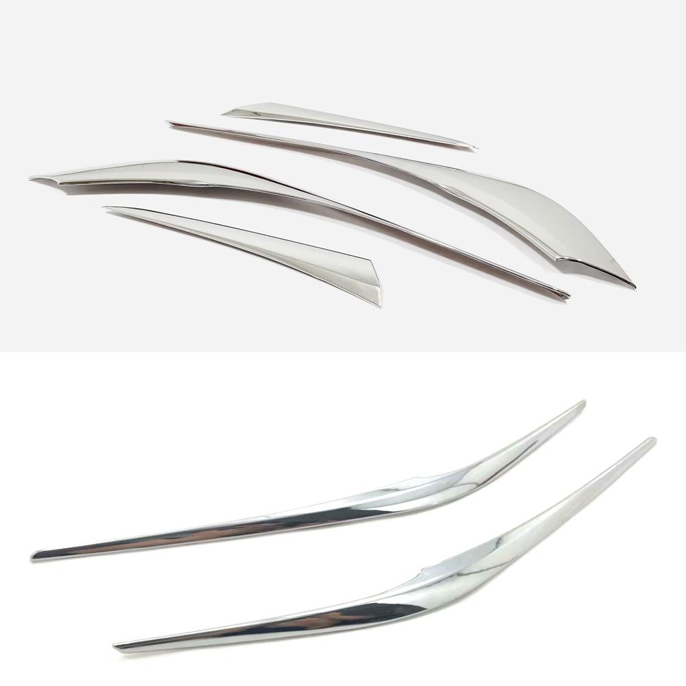 For Mazda CX5 CX-5 KF 2017 2018 ABS Front Headlight Lamp Eyelid Cover Strips Rear Light Eyebrow Trims Car Sticker