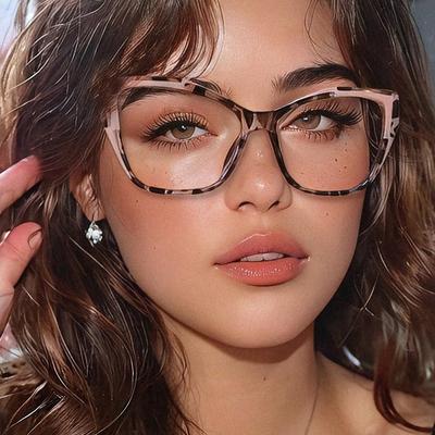 New Oversized Cat Eye Women Glasses Fashion Ultralight Blue Light Blocking Eyewear Original Computer Spectacles