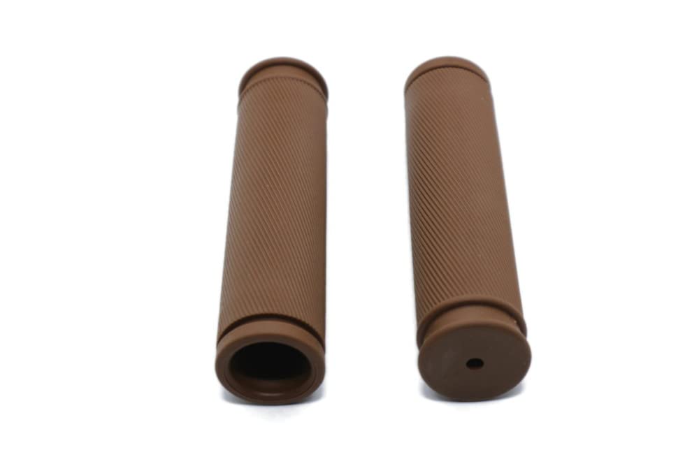 Beatus Bicycle Handle Grip Anti-Slip Rubber Basic Design Universal (Brown)
