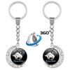 Twelve Constellations Rotating Metal Keychain Pendant