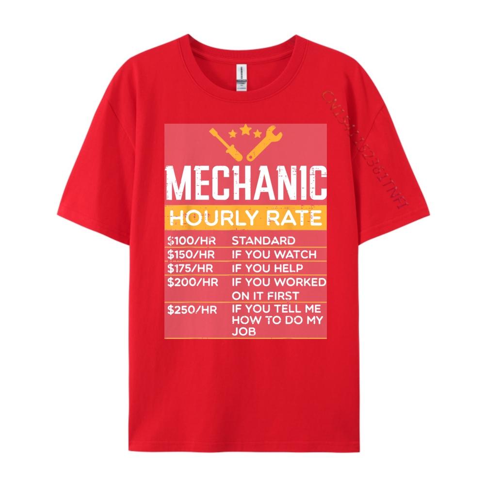 Mechanic Hourly Rate Funny Labor Rates Men Women Kids Boys Luxury Designer Mens T Shirt Street