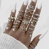Black Butterfly Diamond Engraved Ring   Pearl Ring Set For Women