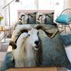 Funny Sheep King Queen Bedding Set Kids Farm Animal Duvet Cover White Little Lamb Comforter Cover 2/3pcs Polyester Quilt Cover
