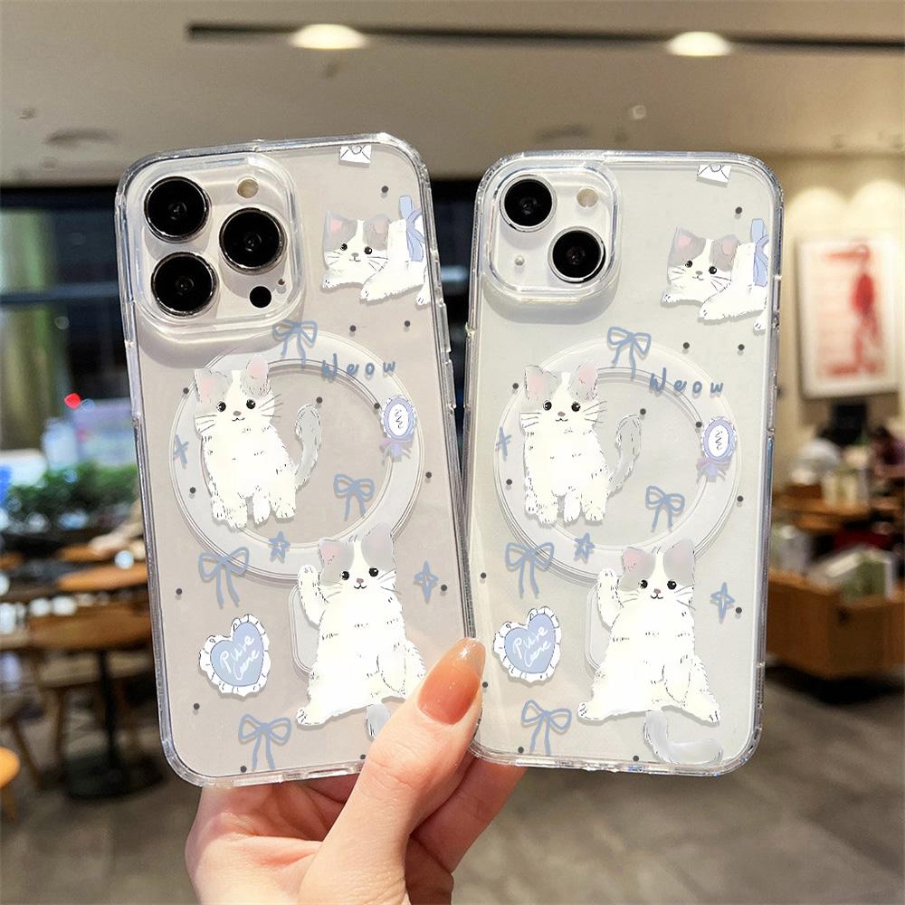 Magnetic Phone Case for iPhone 12 14 16 17 Pro 17 16 15 14 13 12 Pro Max  12 13 14 15  16 High Quality Shockproof Shell Full Protection Cute Style