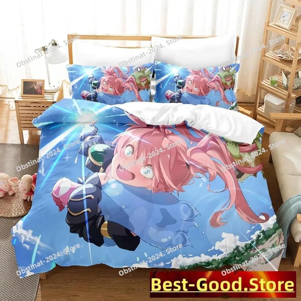 Rimuru Tempest Bedding Set Single Twin Printed Bed Set With Pillowcase Bed Duvet Cover Single Double Queen Super King Size