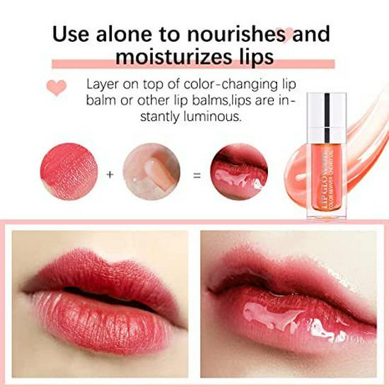 Non-Sticky Transparent Plumping Lip Oil Gloss - Moisturizing & Lip-Enhancing