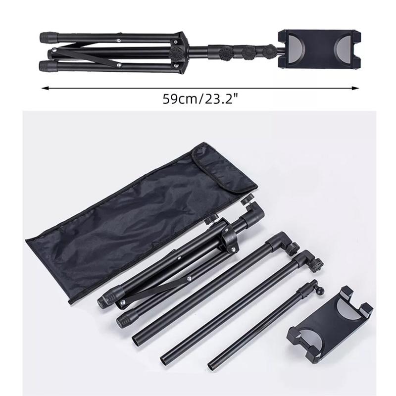 1Pc Floor Tablet Tripod Stand 4.7-12.9" Universale Tripod Stand Black IPhone Tablet Mount Stand Free Standing 360° Rotation