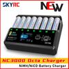 SKYRC NC3000 Octa Зарядний пристрій для NiMH NiCD Акумуляторів 8 Слонів 7 Розумних Режимів 100-5000mAh Потужність Зарядки 48W Потужність Розрядки Зарядний пристрій для Батарей AA/AAA