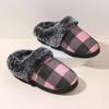 Fashion Cotton Slippers for Women 2025Closed Toe Keep Warm Fur Slippers Casual Shoes Woman Comfort Soft Sole Non-Slip Cotton Padded Shoe