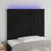 Vidaxl Testata per Letto con LED, Nera, 90X5X118/128 Cm, Velluto
