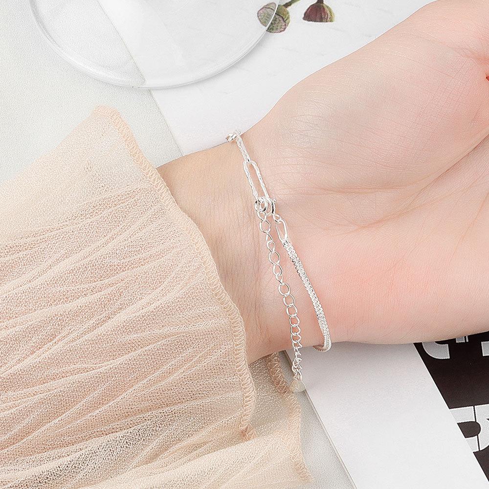 Lindon Armband Smycken Geometrisk Pärlkedja Länkarmband Mode Fin bröllopspresent till flickvän Kvinnor