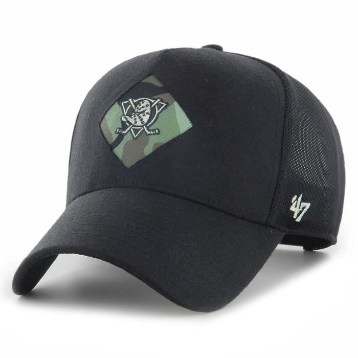 Casquette Trucker - 47 Brand - Sector Anaheim Ducks - Noir Camo - Homme - 100% Polyester