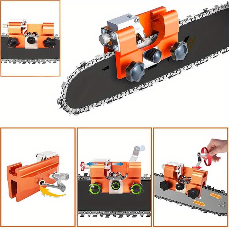 Ausgestattet mit 3/5 Schleifköpfen, handgekurbelten Kettenschleifern, tragbaren Haushalts-Hardware-Werkzeugen, Schleifketten, Ölsägen und Klingenschleifern