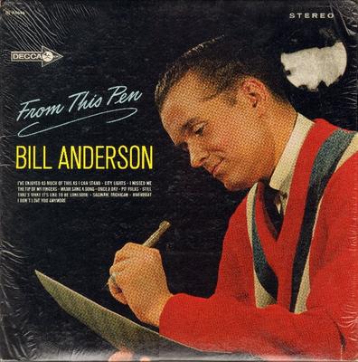 LP Record BILL ANDERSON - From This Pen  DL74646 Decca 1965 UK Folk Used
