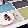 4 PZ Tovagliette Lavabili 30x45cm Grigio Resistenti al Calore Durevoli in Plastica Tovagliette Tessute Tappetini da Tavola in Vinile per Sala da Pranzo Tavolo da Cucina