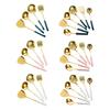 4/6PCS Kitchen Utensils Set with Electroplate Gold Coating Food Grade Stainless Steel Ceramic Handle Chef Cooking Ware