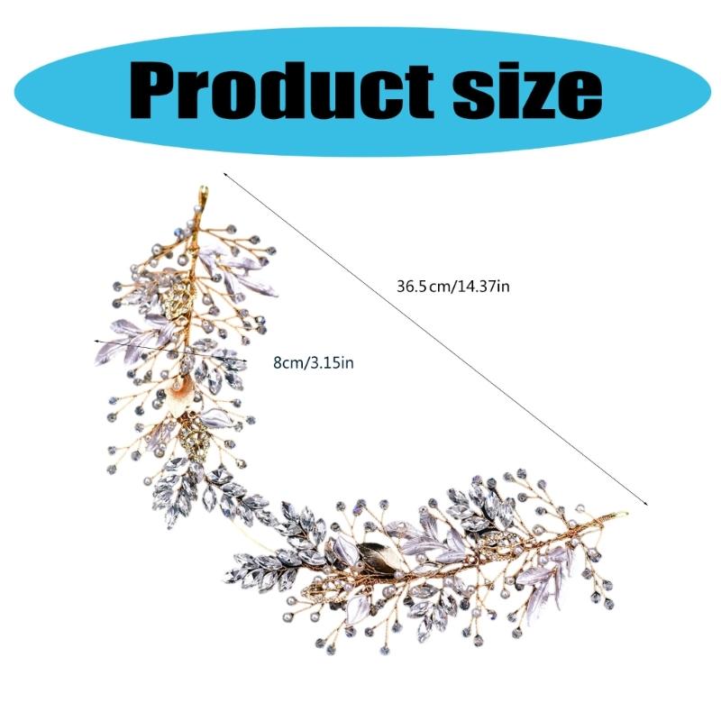 Luxurious Bridal Wedding Headwear Girls Headbands Fashionable Bridal Hairband for Wedding Elegances