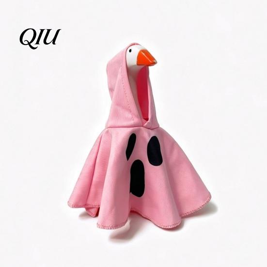 Goose Statue Halloween Dress-up Desk Outfit, Witch Cape And Pointed Hat, Costume Ghost Hoodie, Holiday for 7-Inch