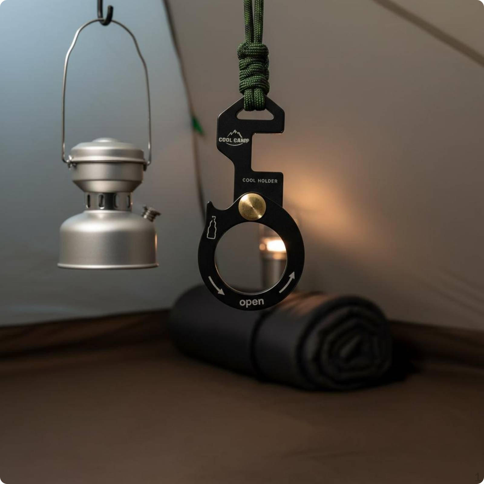 Bottle Opener Carabiner Multifunctional Keychain Aluminum Alloy Key Loop for