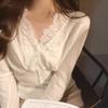 2026 Spring Women's White Lace Mesh Layered Shirt – French Chic Style