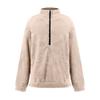 Herren New Herbst und Winter Hoodie Pullover Langarm Saum Kordelzug Plüsch Männlich Stehkragen Halb Reißverschluss