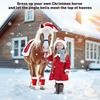 Adjustable Christmas Themed Equine Protective Gear Weatherproofed Enhances Safety During Outdoor Activity