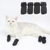 Yousheng 4 Pcs Cat Socks Anti-Scratch Anti Skid Protective Friendly To Skin 2 Sizes Elastic Soft Fabric Durable Non-Slip Cat Foot Cover Cat Supplies