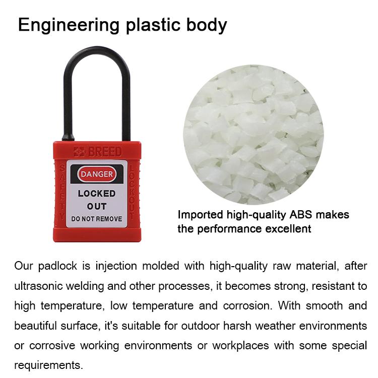 Insulated Nylon Padlock & Lockout Devices Lockout Tagout Loto Lock with Master Key  G71NE