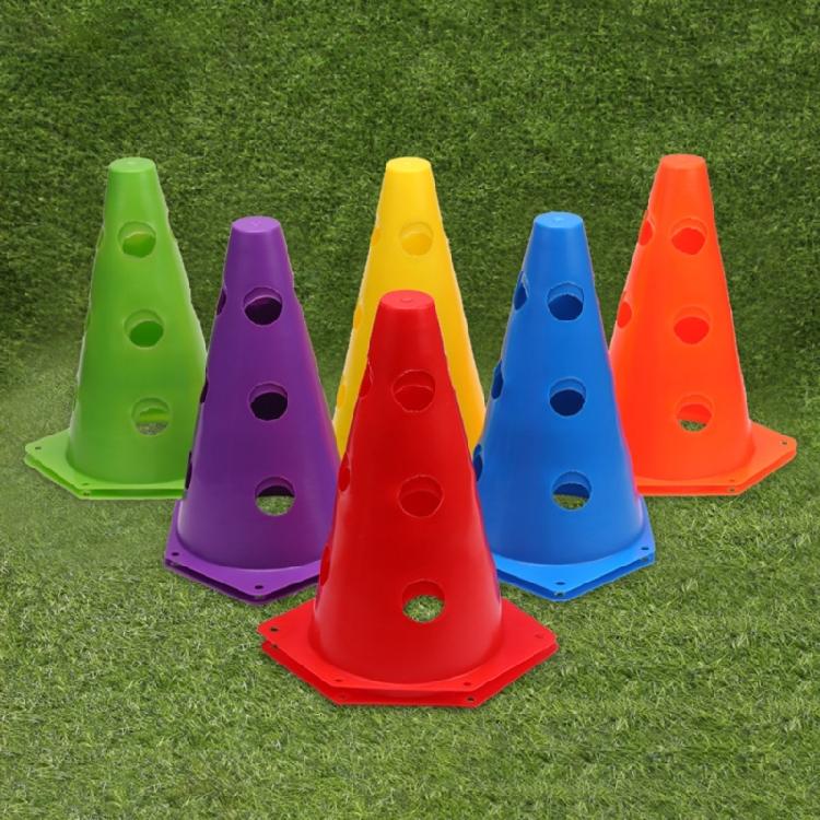 12/18Pcs Plastic Agility Cone Training Maker Bucket Soccer Obstacle Cone