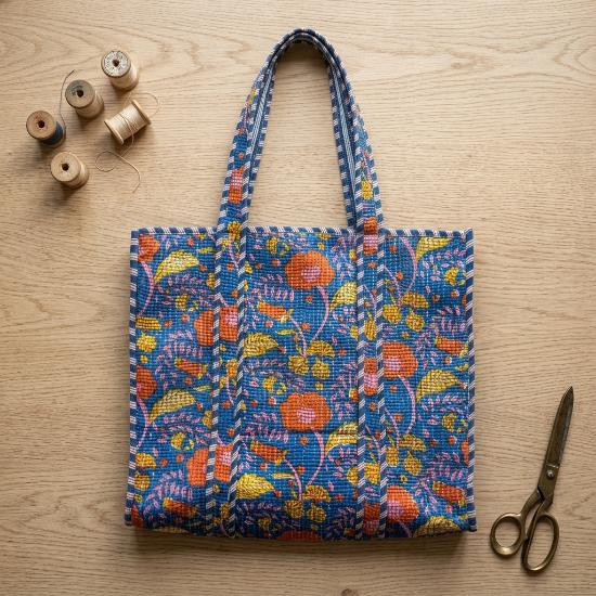 Shoulder Bag Usalover925 Multicolor Quilted Cotton Floral Print Shoulder Bags 109