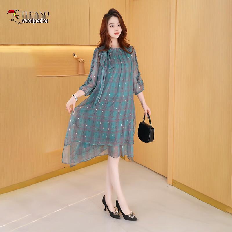 Woodpecker Floral Chiffon Midi Dress