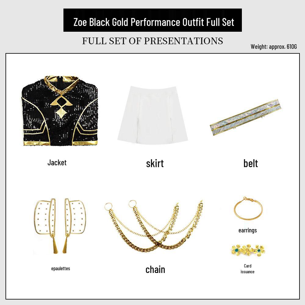 Kpop Demon Hunter Girl Group Cosplay Set - Rumi, Zoey, Mila White Stage Outfits