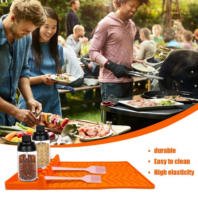Silicone Grill Mat Silicone Griddle Tools Mat Spatula Mat For Outdoor Grill Kitchen Counter BBQ