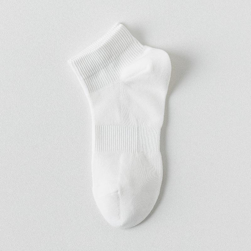 Pure Cotton White Children's Summer Lightweight Short Socks with Sweat-absorbing and Breathable Properties, Short Tube Style, Mesh Fabric