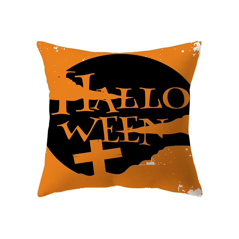Halloween Theme Horror Pumpkin Witch Print Pattern Cushion Cover Home Living Room Sofa Decoration Pillow Pillow Cover