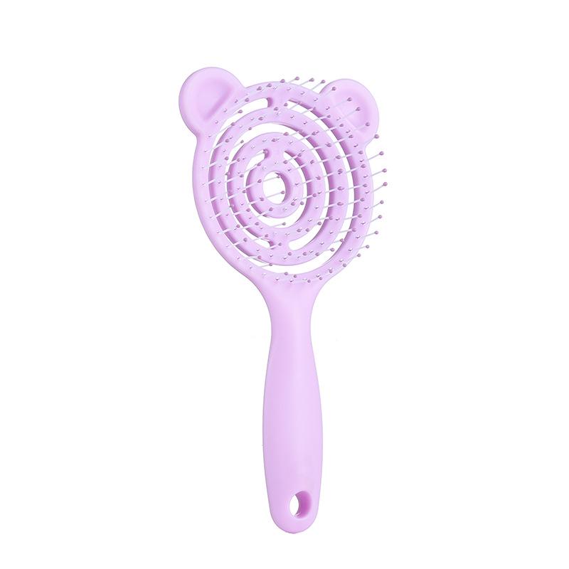 

Cartoon Bear Massage Comb for Wet & Dry Hair - Cute & Smooth Hairdressing Tool 19*10*3cm, 48g фиолетовый