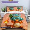 3pcs bedding set Pokemon Characters Includes 1 Comforter + 2 Pillowcases, Without Pillow Inserts, Soft Comfortable,a0910209