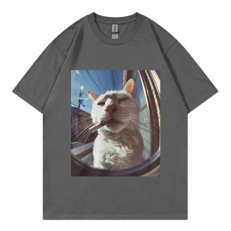 Cool Cat Fashion Casual Short Sleeve Streetwear Apparel Unisex Harajuku Y2K Fashion Casual Loose Cotton Summer New TShirt