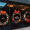 Kerstkrans Raamstickers - Feestelijke Glas- en Winkeldecoraties
